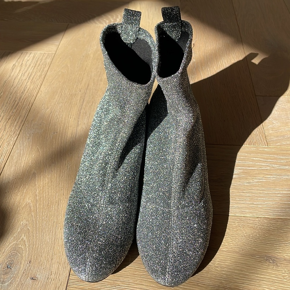 Zara metallic sock boots size 38